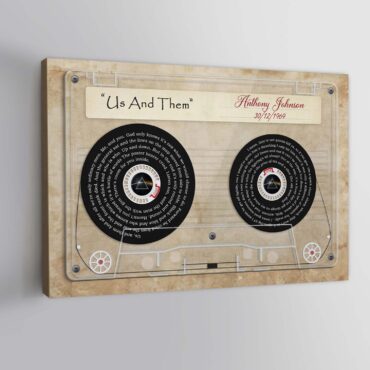 Personalized Pink Floyd Song Lyrics And Name Cassette Tape Canvas