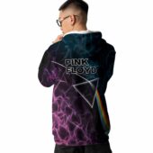 Hoodie Back Pink Floyd Dark Side Of The Moon Blue And Pink Lights Wallpaper Hoodie - OtherBrick