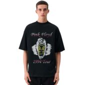 Mockup Tshirt Black Man Front 1994 Pink Floyd The Division Bell Tour - OtherBrick