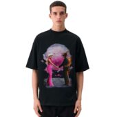 Mockup Tshirt Black Man Front Barbenheimer Wish You Were Here Pink Floyd - OtherBrick