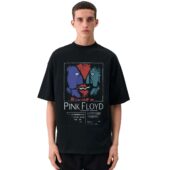 Mockup Tshirt Black Man Front Division Bell Tour 1994 Vintage Distressed - OtherBrick