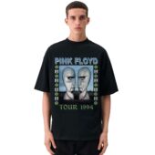 Mockup Tshirt Black Man Front Division Bell World Tour 1994 Front - OtherBrick