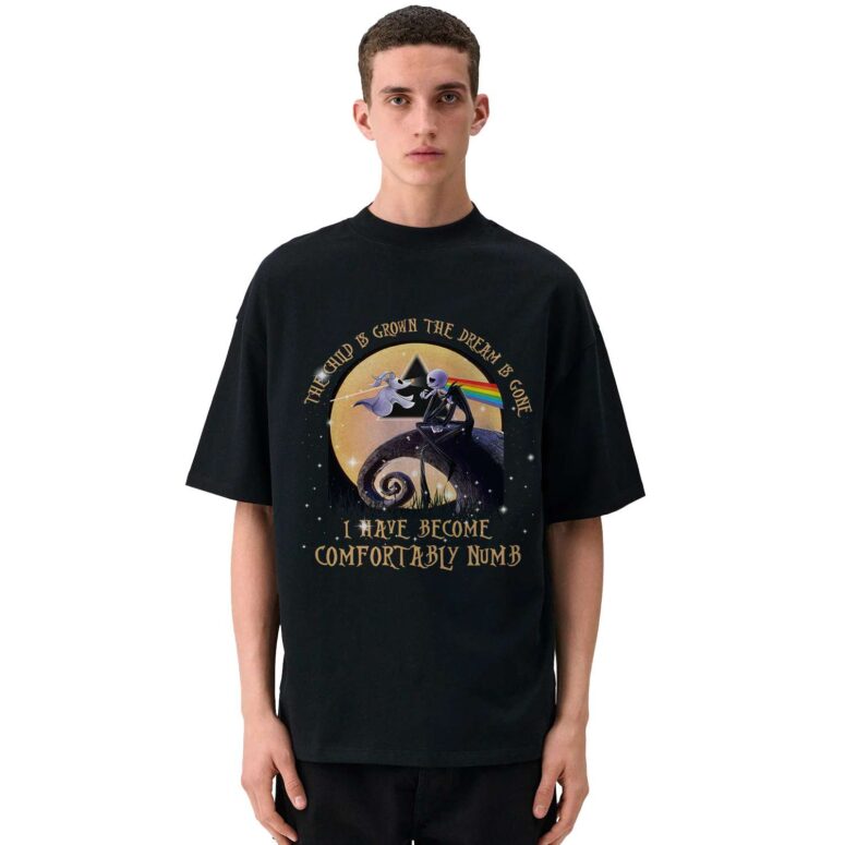 Jack Skellington Comfortably Numb Dark Side Of The Moon Pink Floyd Shirt Jack Skellington Comfortably Numb Dark Side Of The Moon Pink Floyd Shirt