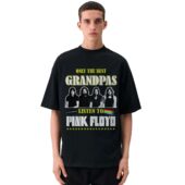 Mockup Tshirt Black Man Front Only The Best Grandpa Listen To Pink Floyd Tshirt Sweatshirt Hoodie - OtherBrick