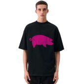 Mockup Tshirt Black Man Front Pig (as Worn By David Gilmour) Animal Album Tshirt Hoodie Sweatshirt - OtherBrick