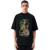 Mockup Tshirt Black Man Front Pink Floyd Guitar Art Sign Tshirt Hoodie Sweatshirt - OtherBrick