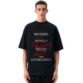 Mockup Tshirt Black Man Front Pink Floyd Mother Should I Trust The Government Shirt - OtherBrick