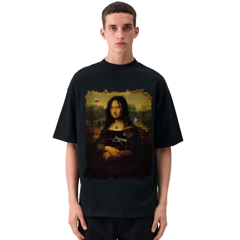 Pink Floyd TDSOTM Vinyl Disk Animals Atom Heart Mother Monalisa Parody Shirt Pink Floyd TDSOTM Vinyl Disk Animals Atom Heart Mother Monalisa Parody Shirt