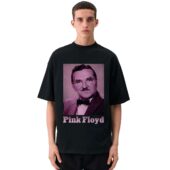 Mockup Tshirt Black Man Front Pink Floyd The Barber Active Shirt - OtherBrick