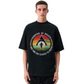 Mockup Tshirt Black Man Front Shorter Of Breath And One Day Closer To Death Dsotm Pink Floyd - OtherBrick