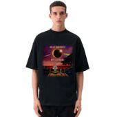 Mockup Tshirt Black Man Front Snoopy Solar Eclipse Hello Darkness My Old Friend April 8 2024 Shirt - OtherBrick
