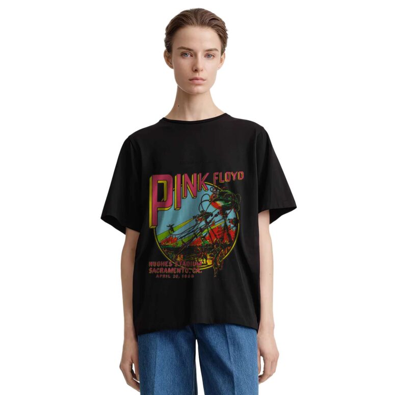 Hughes Stadium Sacramento Concert Vintage Pink Floyd Shirt