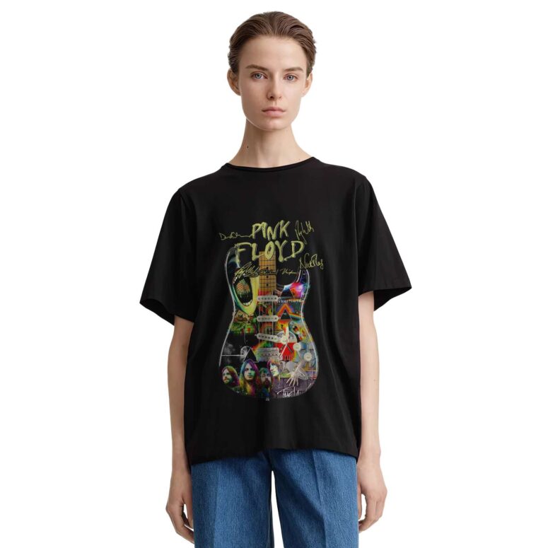 Pink Floyd Guitar Art Sign Shirt Pink Floyd Guitar Art Sign Shirt