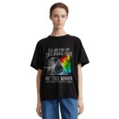 Mockup Tshirt Black Woman Front Pink Floyd I’ll See You On The Dark Side Of The Moon Matter Of Fact It’s All Dark - OtherBrick