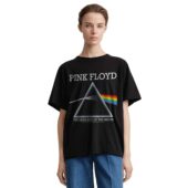Mockup Tshirt Black Woman Front Pink Floyd The Dark Side Of The Moon Album - OtherBrick