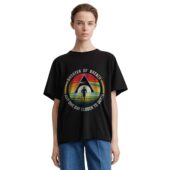 Mockup Tshirt Black Woman Front Shorter Of Breath And One Day Closer To Death Dsotm Pink Floyd - OtherBrick