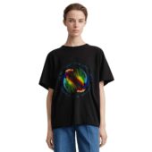 Mockup Tshirt Black Woman Front We're Just Two Lost Souls Swimming In A Fish Bowl Version 5 Tshirt Sweatshirt Hoodie - OtherBrick