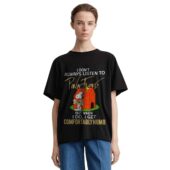 Mockup Tshirt Black Woman Front When I Do I Get Comfortably Numb Snoopy Version Pink Floyd - OtherBrick