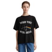 Mockup Tshirt Black Woman Front Wish You Were Beer Version 4 - OtherBrick
