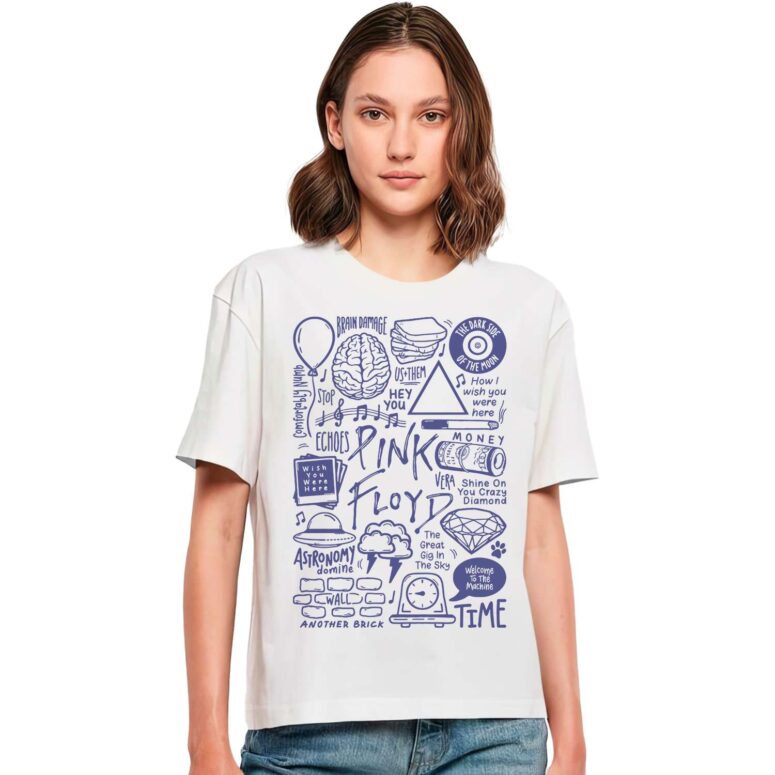 Immortal Songs of Pink Floyd Album Doodle Collage Shirt Immortal Songs of Pink Floyd Album Doodle Collage Shirt