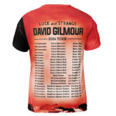 Shirt Back David Gilmour Luck And Strange 2024 Tour Dates Red Hoodie - OtherBrick