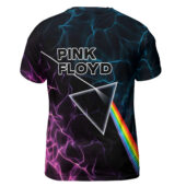 Shirt Back Pink Floyd Dark Side Of The Moon Blue And Pink Lights Wallpaper Hoodie - OtherBrick