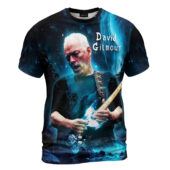 Shirt Front David Gilmour 2024 Galaxy Blue Hoodie - OtherBrick