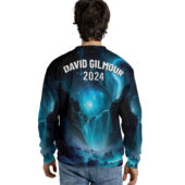 Sweater Back David Gilmour 2024 Galaxy Blue Hoodie - OtherBrick