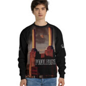 Sweater Front Animals Albums Pink Floyd Brown Hoodie - OtherBrick