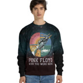 Sweater Front Pink Floyd Wish You Were Here Machine Galaxy Hoodie - OtherBrick