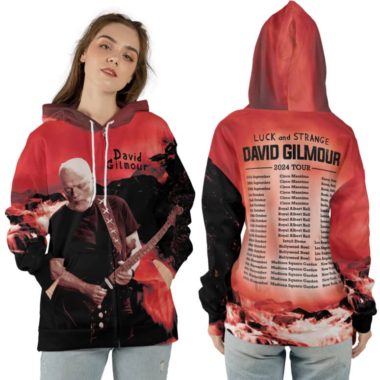 David Gilmour Luck And Strange 2024 Tour Dates Red Shirt David Gilmour Luck And Strange 2024 Tour Dates Red Shirt