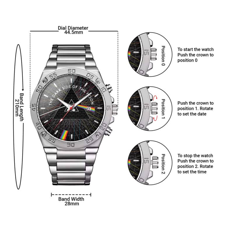 Dark Side Of The Moon Gentleman Powermatic Silver Watch