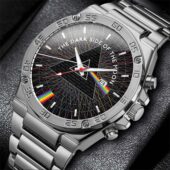 Dark Side Of The Moon 40th Artwork Black Wall Silver Watch Silver - OtherBrick