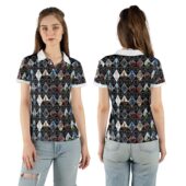 Dark Side Of The Moon Logo X All Albums Pink Floyd Mockup Women Polo Shirt (women) (1) - OtherBrick