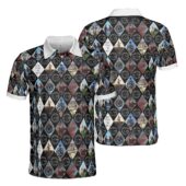 Dark Side Of The Moon Logo X All Albums Pink Floyd Mockup Aop Polo Front Back Detail 150 - OtherBrick