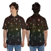 Dark Side Of The Moon Lyrics And Pink Floyd Band Vintage Mockup Polo Shirt (men) (1) - OtherBrick
