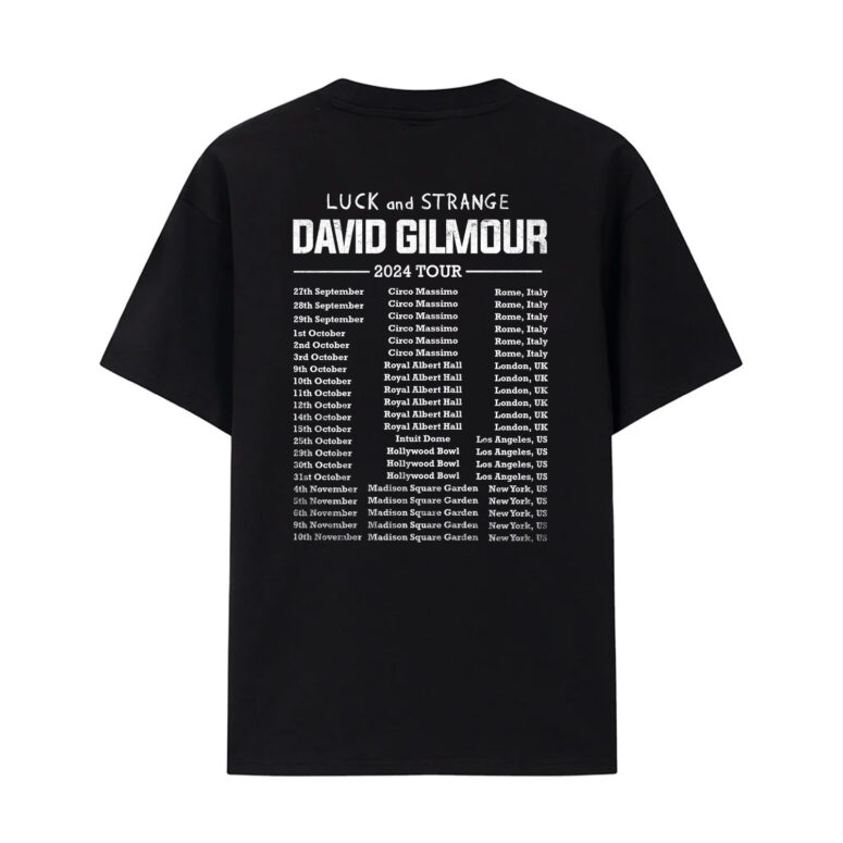 David Gilmour Luck And Strange Tour 2024 Pink Floyd Shirt David Gilmour Luck And Strange Tour 2024 Pink Floyd Shirt