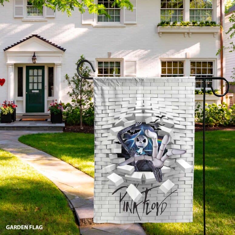 Jack Skellington DSOTM In The Wall Halloween Vertical House Flag Jack Skellington DSOTM In The Wall Halloween Vertical House Flag
