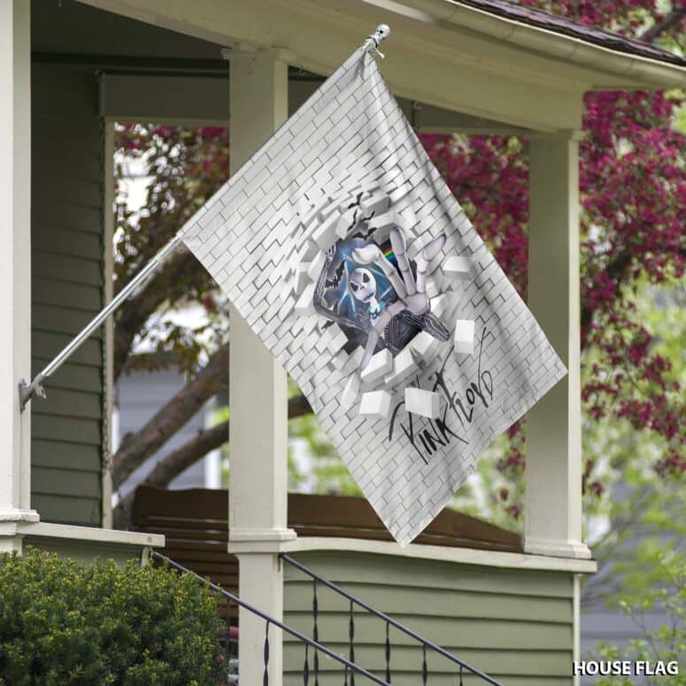 Jack Skellington DSOTM In The Wall Halloween Vertical House Flag Jack Skellington DSOTM In The Wall Halloween Vertical House Flag