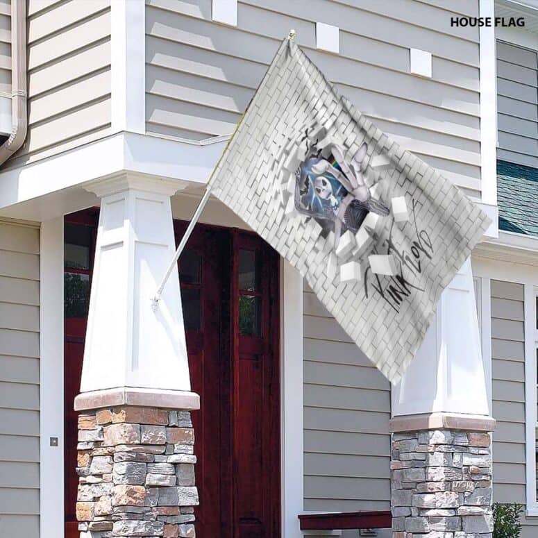 Jack Skellington DSOTM In The Wall Halloween Vertical House Flag Jack Skellington DSOTM In The Wall Halloween Vertical House Flag