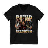 Limited David Gilmour Pink Floyd Member Vintage Front Vneck Black - OtherBrick
