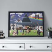 Pink Floyd Dsotm X Collage Art Vintage Rock Band Poster 1 - OtherBrick