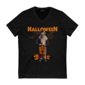 Pink Floyd The Wall Clown Trick Or Treat 1963 Halloween Front Vneck Black - OtherBrick