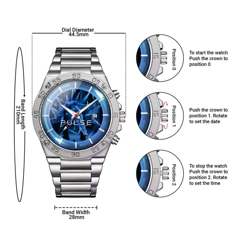 Pulse Pink Floyd Gentleman Powermatic Silver Watch