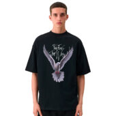 White Dove Peace Bird The Wall Front Shirt Man Black - OtherBrick