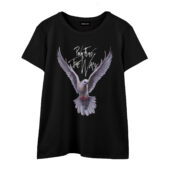 White Dove Peace Bird The Wall Front Wtee Black - OtherBrick