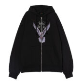 White Dove Peace Bird The Wall Front Ziphoodie Black - OtherBrick