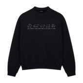You Better Stay Home And Do As You’re Told Sheep Lyric Front Sweatshirt Black - OtherBrick