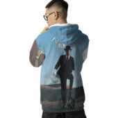Hoodie Back Desert Man In Bowler And Handshake Wish You Were Here 3d Hoodie - OtherBrick