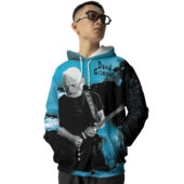Hoodie Front David Gilmour Luck And Strange 2024 Tour Dates Blue Hoodie - OtherBrick